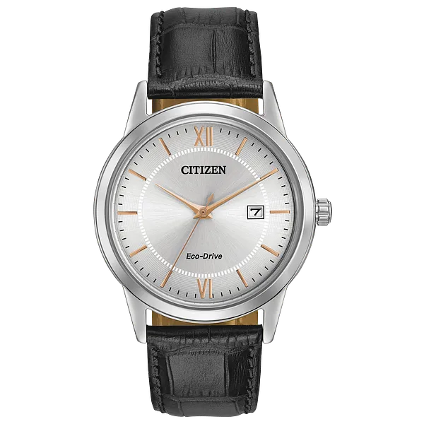 au maison Corso - Men's Eco-Drive AW1236-03A Rose Gold Accents Watch