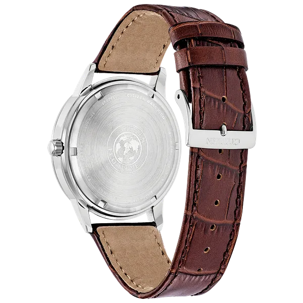 Au Maison Corso - Men's Eco-Drive BU2070-12L Leather Strap Watch