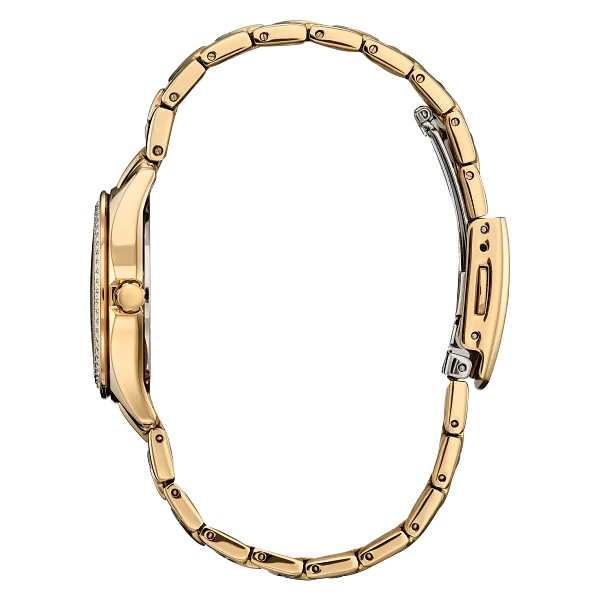 Au Maison Crystal Champagne Dial Stainless Steel Bracelet FE1147-79P