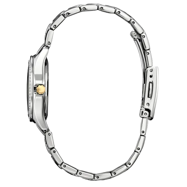 Au Maison Crystal Silver-Tone Dial Stainless Steel Bracelet FE1146-71A