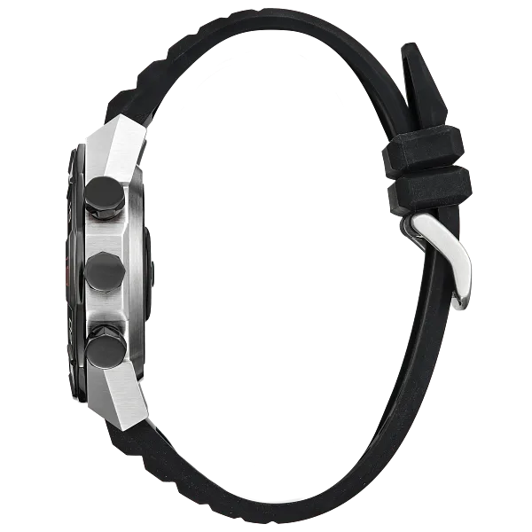 Au Maison CZ Smart Hybrid Black Dial Silicone Strap JX2007-09E