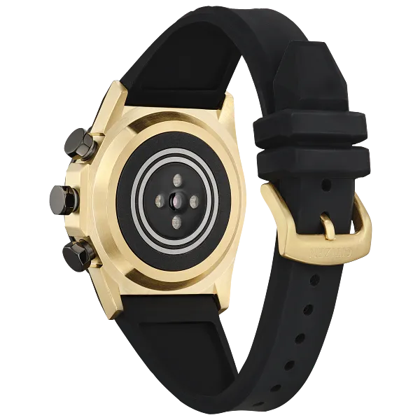 Au Maison CZ Smart Hybrid Black Dial Silicone Strap JX2009-03E