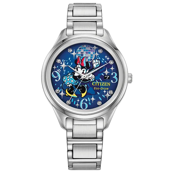 au maison Dancing Minnie Blue Dial Stainless Steel Bracelet FE6106-52W