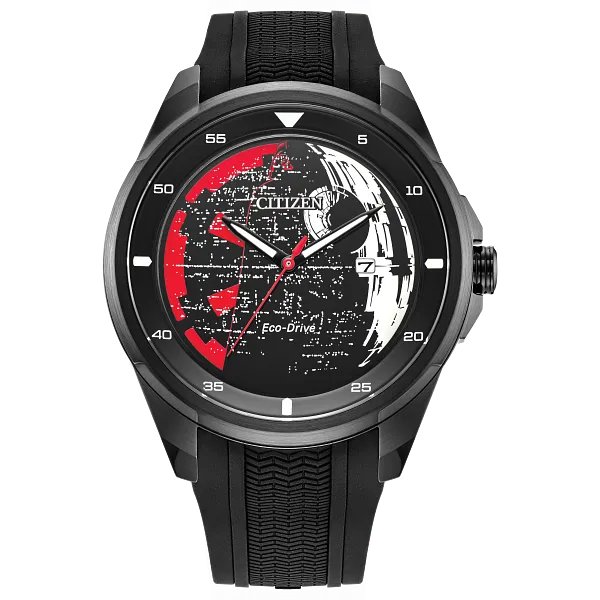 au maison Death Star Vader's Shadow Black Dial Silicone Strap AW1606-06W