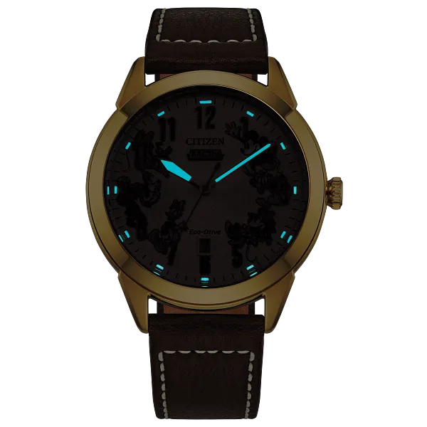 Au Maison Donald Duck And Crew Beige Dial Leather Strap AW0093-04W