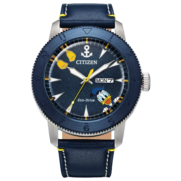 au maison Donald Duck Blue Dial Leather Strap AW0075-06W