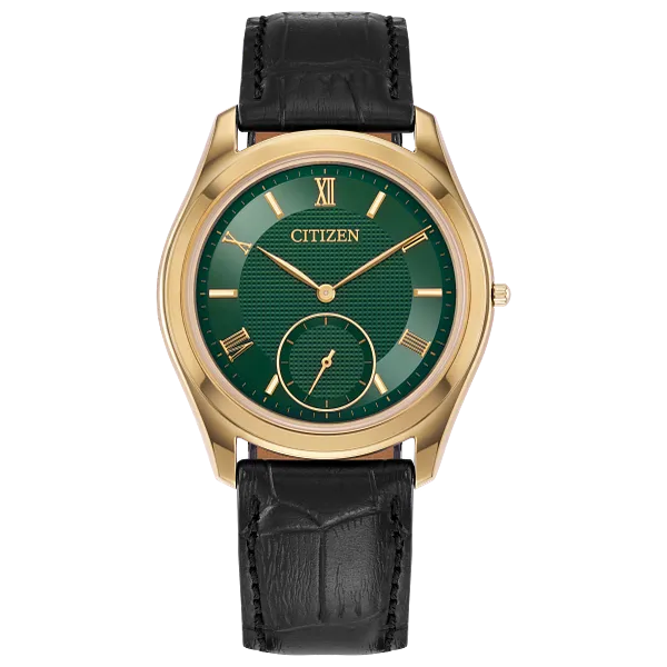 au maison Eco-Drive One Green Dial Crocodile Strap AQ5022-02W
