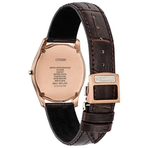 Au Maison Eco-Drive One White Dial Crocodile Strap AQ5024-07A