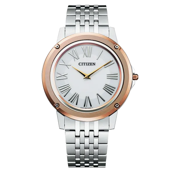 au maison Eco-Drive One White Dial Stainless Steel Bracelet AR5026-56A