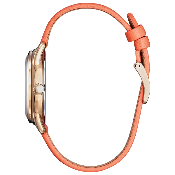 Au Maison Gardening Minnie Silver-Tone Dial Leather Strap FE6087-04W