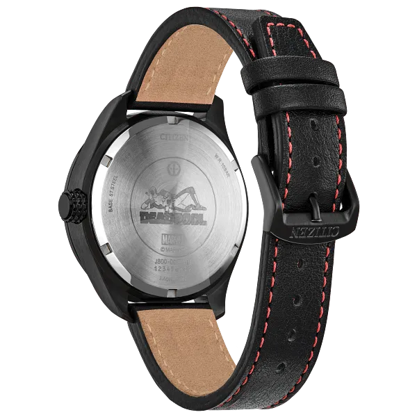 Au Maison Here Comes Deadpool Black Dial Leather Strap AW0145-02W
