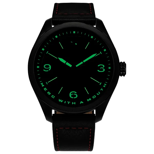 Au Maison Here Comes Deadpool Black Dial Leather Strap AW0145-02W