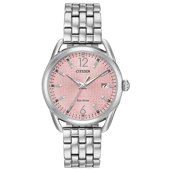 au maison LTR - Ladies Eco-Drive FE6080-71X Pink Dial Steel Watch