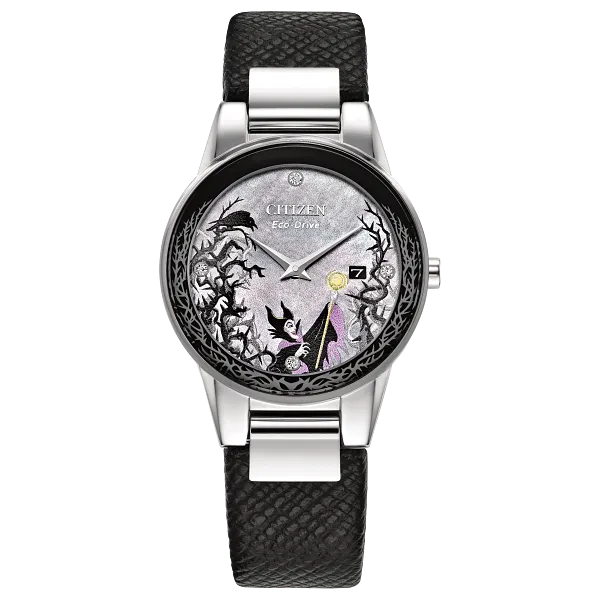 au maison Maleficent's Charm Gray Dial Leather Strap GA1080-41Y