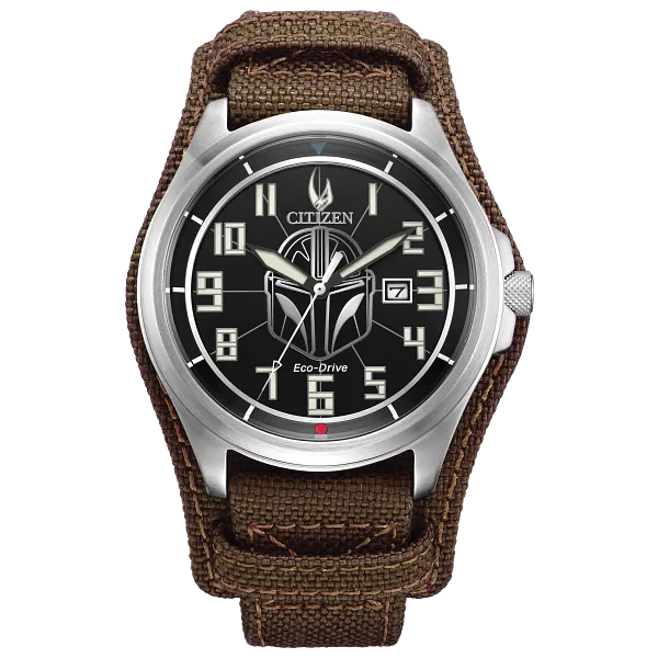 au maison Mandalorian Black Dial Nylon & Leather Strap AW1411-05W