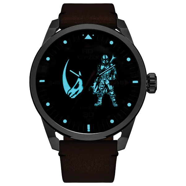 Au Maison Mando Bounty Hunter Black Dial Leather Strap AW1730-07W