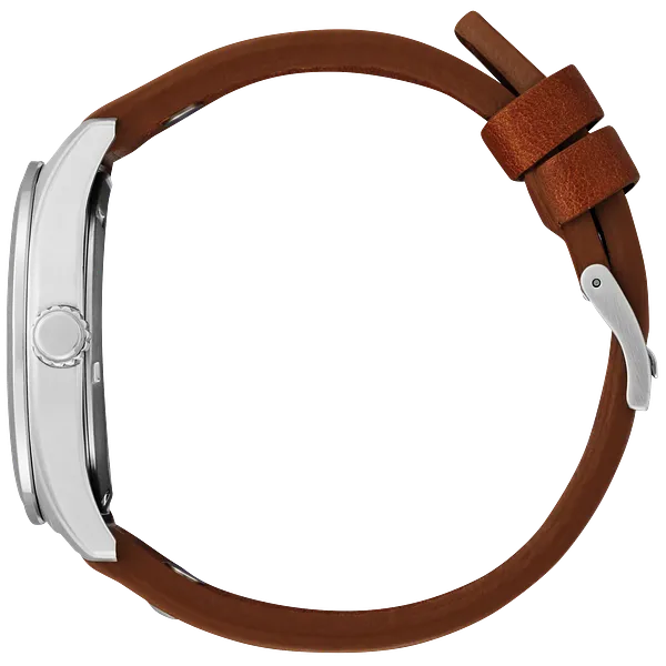 Au Maison Mickey Aviator Ivory Dial Leather Strap BV1088-08W