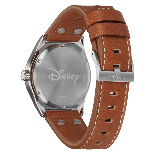 Au Maison Mickey Aviator Ivory Dial Leather Strap BV1088-08W