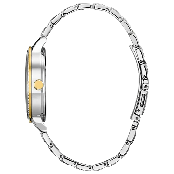 Au Maison Mickey Crystal Silver-Tone Dial Stainless Steel Bracelet FE7044-52W