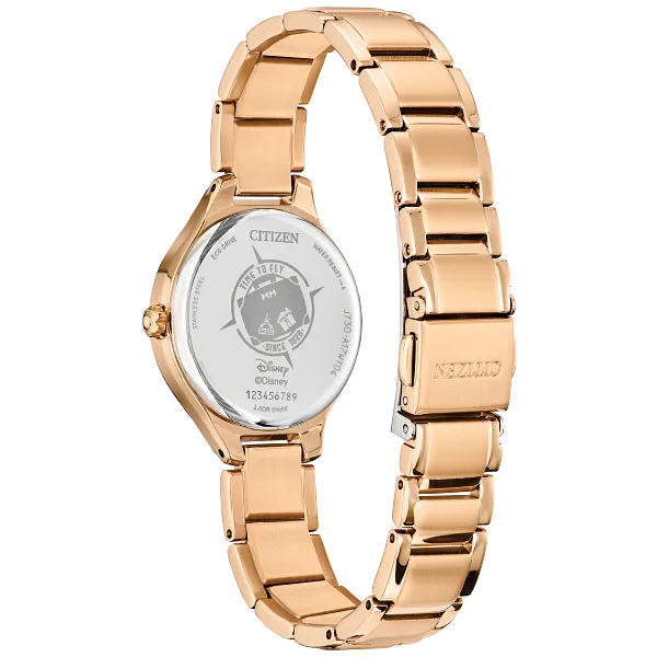 Au Maison Mickey Mouse & Minnie Mouse Take Paris White Dial Stainless Steel Bracelet FE2103-52D