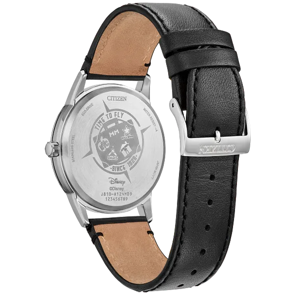 Au Maison Mickey Mouse & Pluto Take NYC Black Dial Leather Strap AW1860-01W