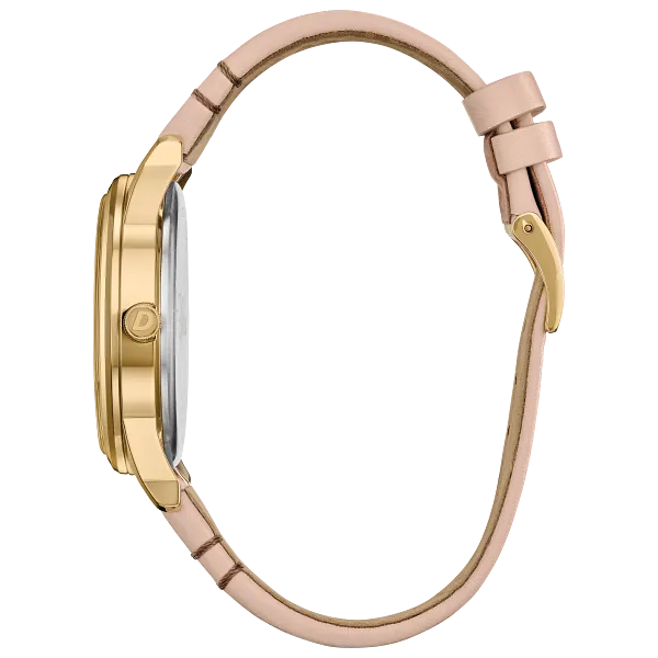 Au Maison Mickey Shadow Silver-Tone Dial Leather Strap BV1132-08W