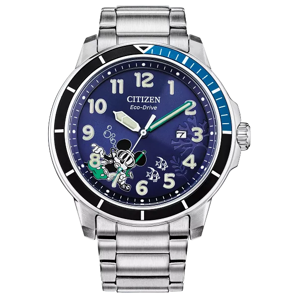 au maison Mickey Water Sport Blue Dial Stainless Steel Bracelet AW1529-81W