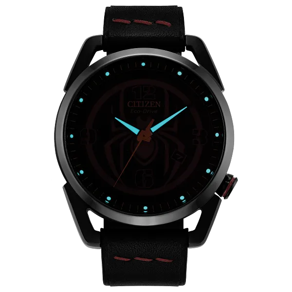 Au Maison Miles Morales Black Dial Leather Strap AW1685-00W