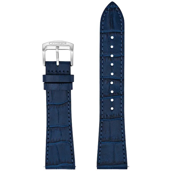 au maison Navy Croc-Embossed Leather Strap Dial 59-009VJ-07
