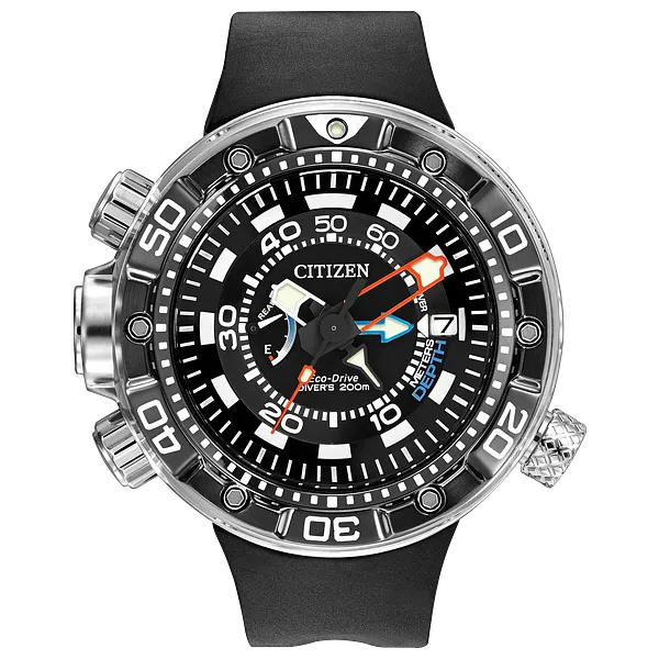 au maison Promaster Aqualand 200M - Men's Eco-Drive Black Dive Watch