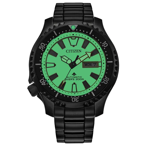 Au Maison Promaster Dive Automatic Yellow Dial Stainless Steel Bracelet NY0155-58X