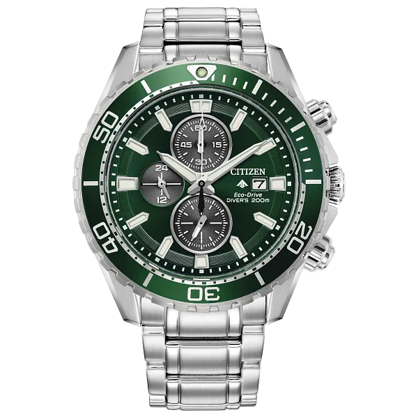 au maison Promaster Dive Green Dial Stainless Steel Bracelet CA0820-50X