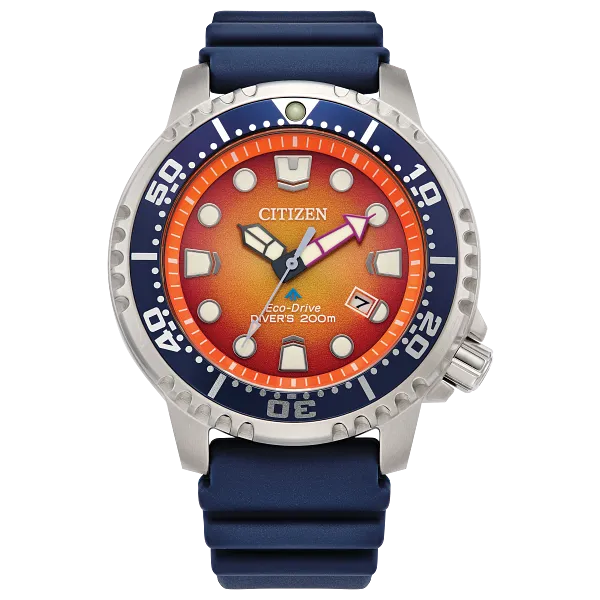 au maison Promaster Dive Orange Dial Polyurethane Strap BN0169-03X