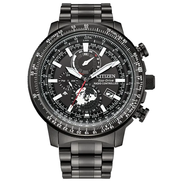 au maison Promaster Geo Trekker Black Dial Stainless Steel Bracelet BY3005-56G