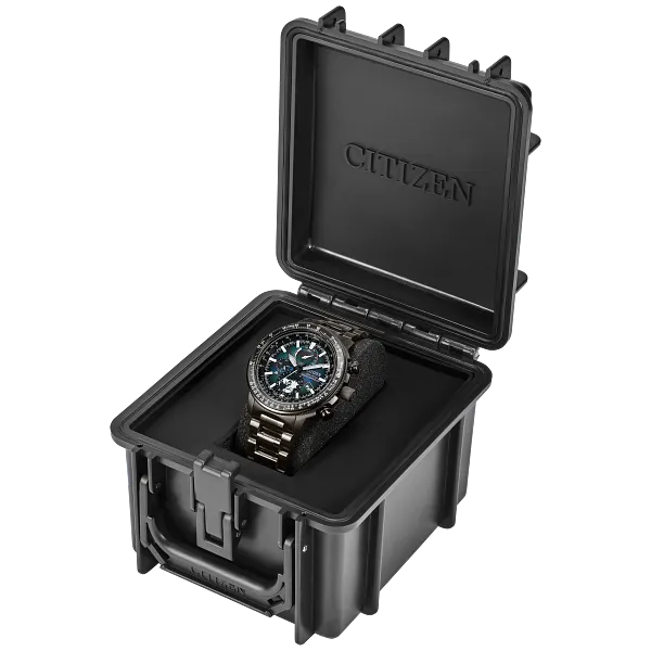 Au Maison Promaster Geo Trekker Blue Dial Stainless Steel Bracelet BY3005-56E