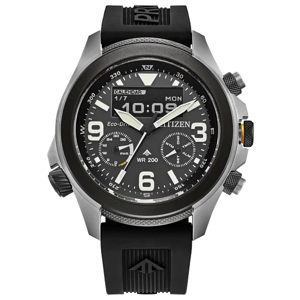 au maison Promaster Land U822 Black Dial Polyurethane Strap JV1007-07E