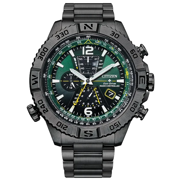 au maison Promaster Navihawk A-T Green Dial Stainless Steel Bracelet AT8227-56X