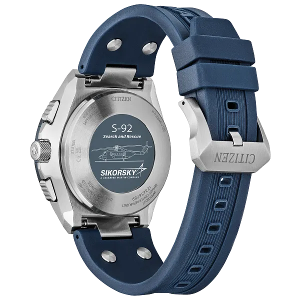 Au Maison Promaster Sikorsky Blue Dial Rubber Strap JY8156-00L