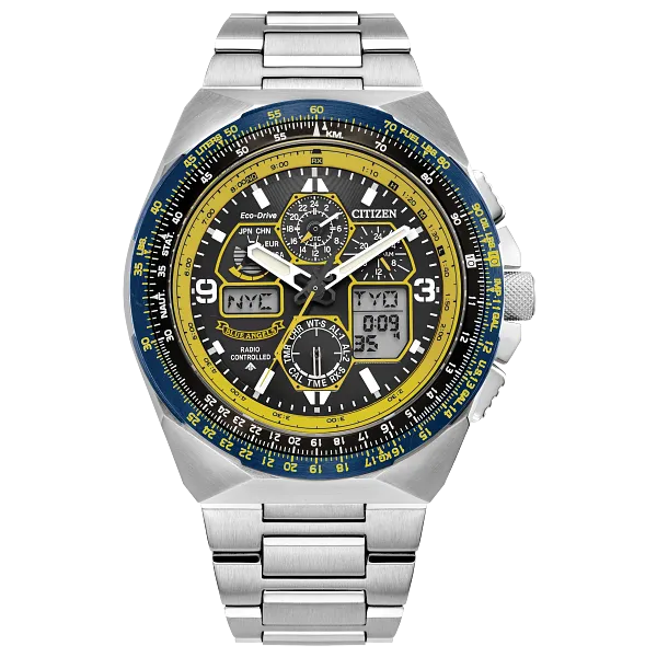 au maison Promaster Skyhawk A-T Blue Dial Stainless Steel Bracelet JY8125-54L