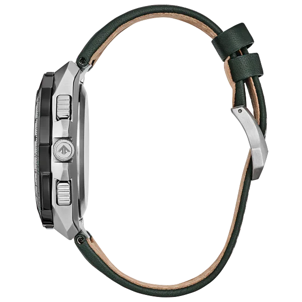 Au Maison Promaster Skyhawk A-T Green Dial Leather Strap JY8147-01X