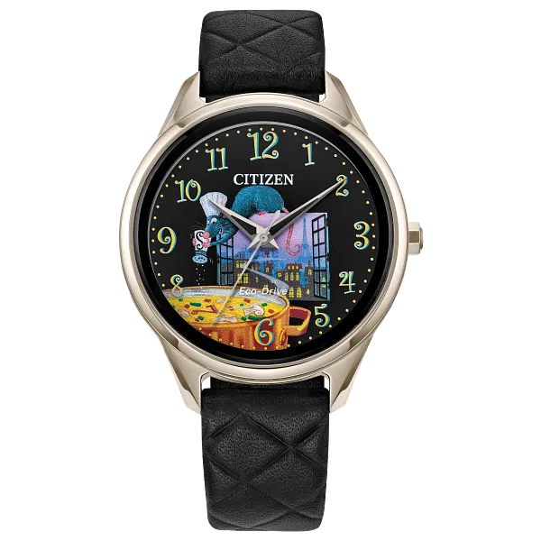 au maison Ratatouille Black Dial Leather Strap FE7103-04W