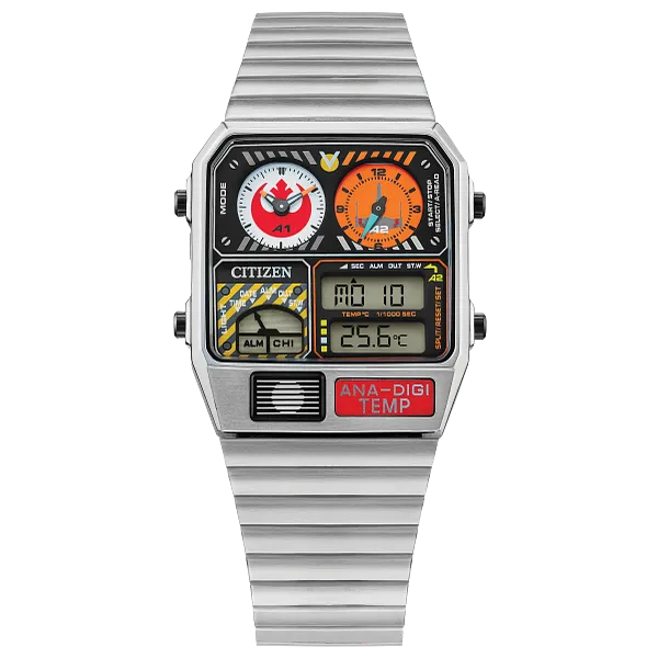 au maison Rebel Pilot Black Dial Stainless Steel Bracelet JG2108-52W