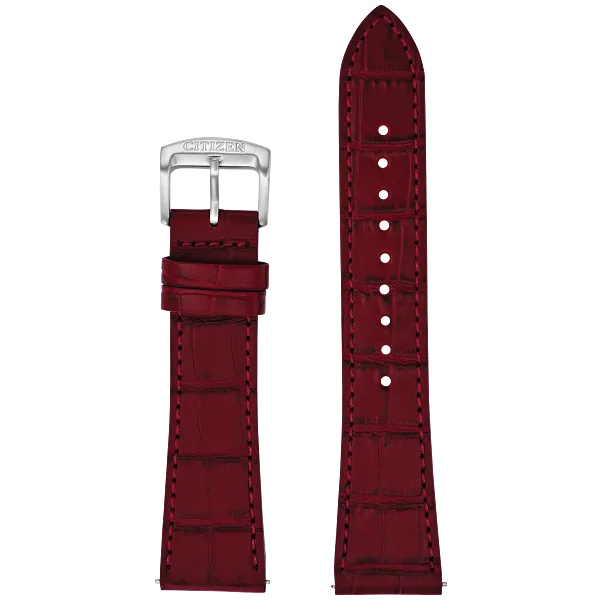 au maison Red Croc-Embossed Leather Strap Dial 59-009VJ-08