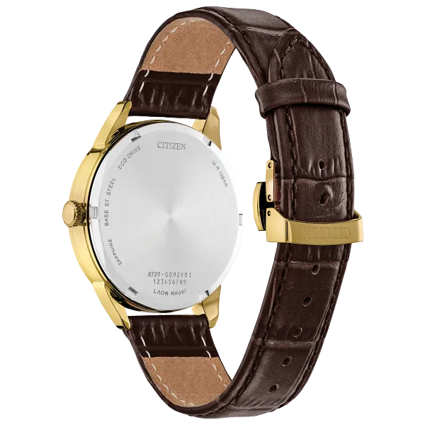 Au Maison Rolan Black Dial Leather Strap BU2112-06E