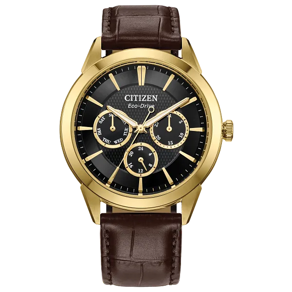 au maison Rolan Black Dial Leather Strap BU2112-06E