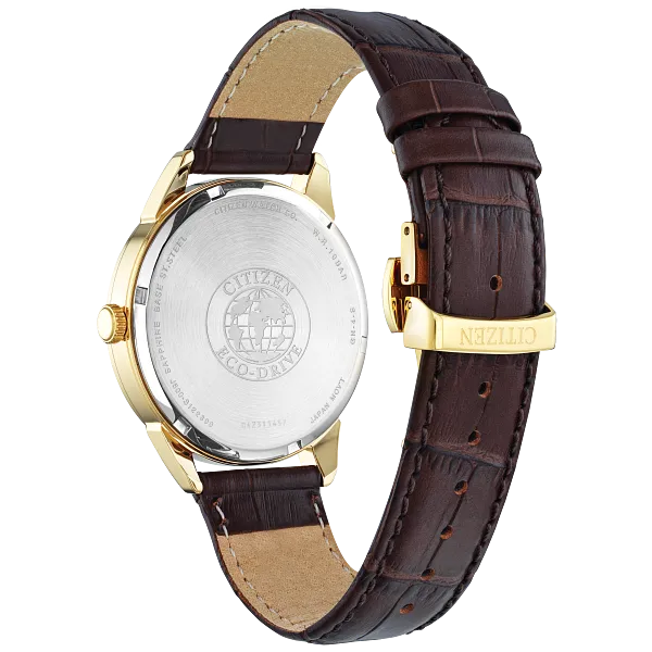 Au Maison Rolan Champagne Dial Leather Strap AW0092-07Q