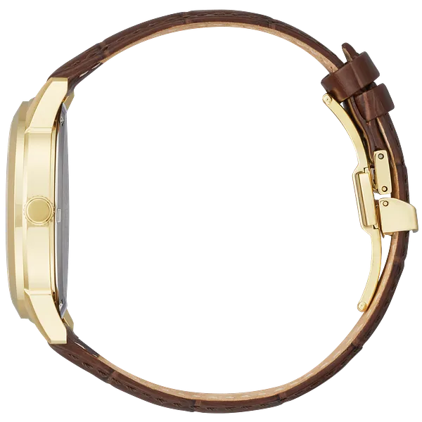 Au Maison Rolan Champagne Dial Leather Strap AW0092-07Q