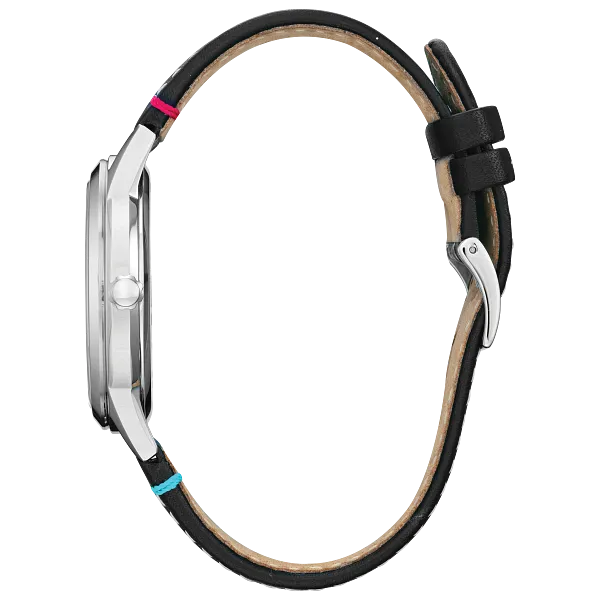 Au Maison Sensational Six Blue Dial Leather Strap AW1235-06W