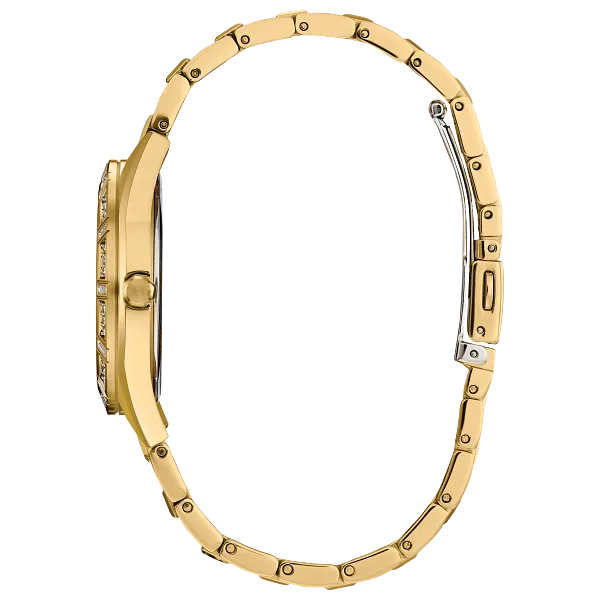 Au Maison Silhouette Crystal Beige Dial Stainless Steel Bracelet EM1022-51D