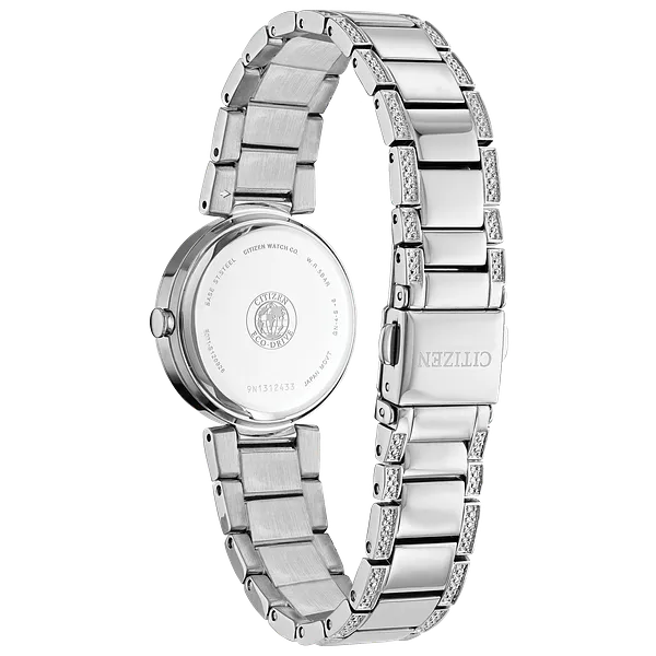 Au Maison Silhouette Crystal Blue Dial Stainless Steel Bracelet EM0840-59N